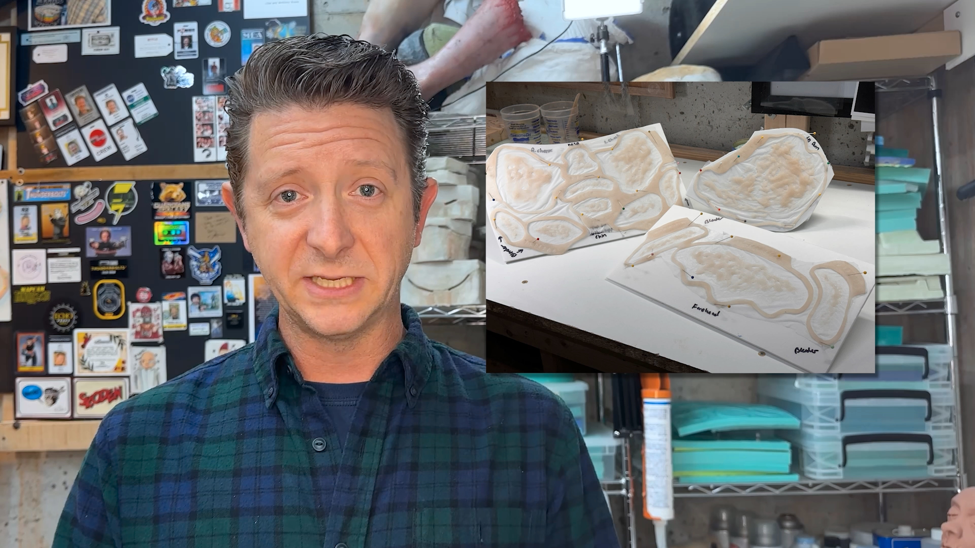 Behind the scenes makeup process